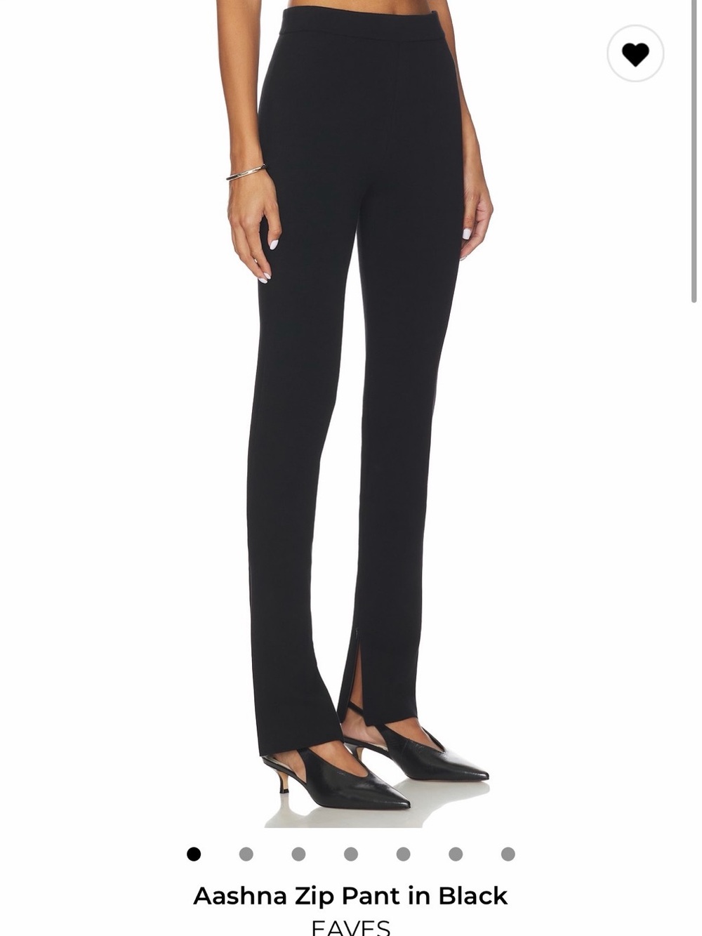 Aashna Zip Straight-Leg Pants in Black